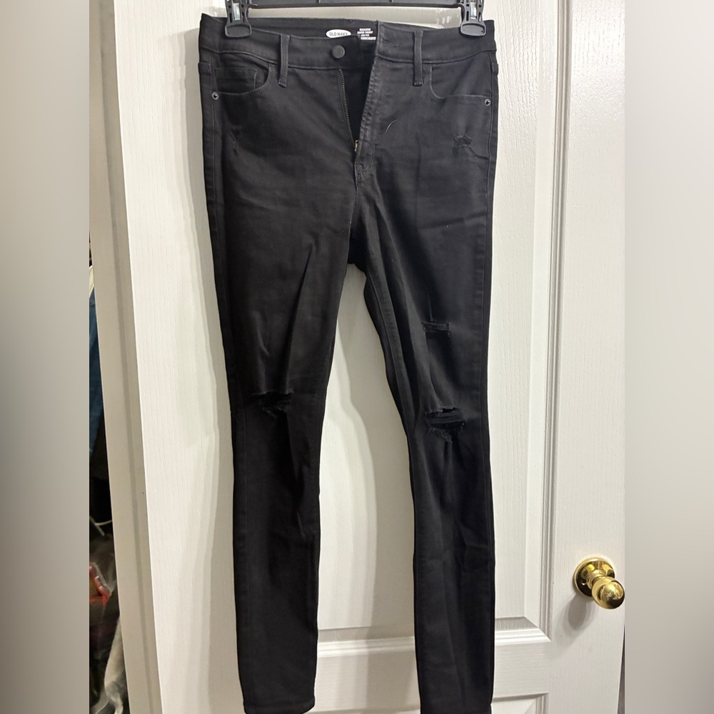 Old Navy Black Super Skinny Jeans